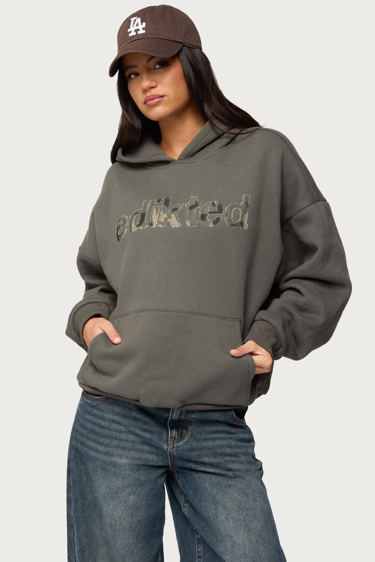 Camo Cutie Edikted Oversized Hoodie