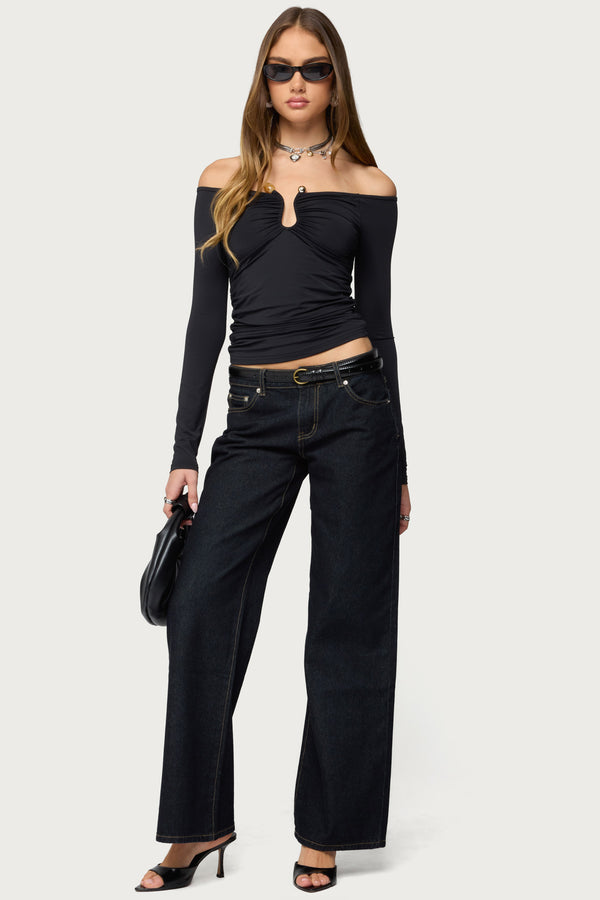 Halle Curved U Off Shoulder Top