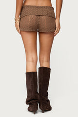 Rye Sheer Textured Foldover Shorts