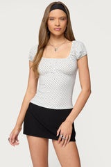 Stefania Polka Dot Top