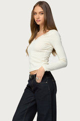 Morah Lacey Polka Dot Top