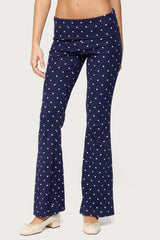 Daliya Polka Dot Fold Over Pants