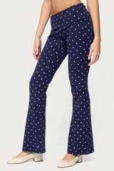 Daliya Polka Dot Fold Over Pants