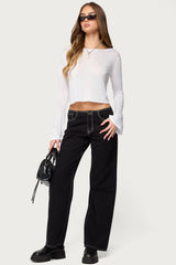 Catalena Long Sleeve Sheer Top