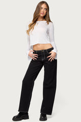 Catalena Long Sleeve Sheer Top