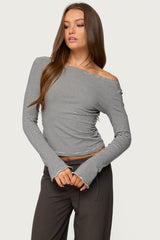 Leyna Striped Off Shoulder Top