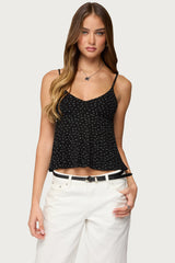 Kelli Floral Babydoll Tank Top