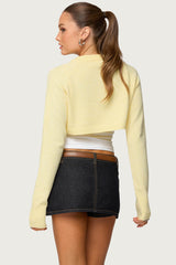 Morgynne Cropped Knit Cardigan