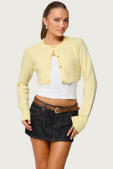 Morgynne Cropped Knit Cardigan