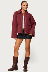 Annabelle Oversized Faux Suede Jacket