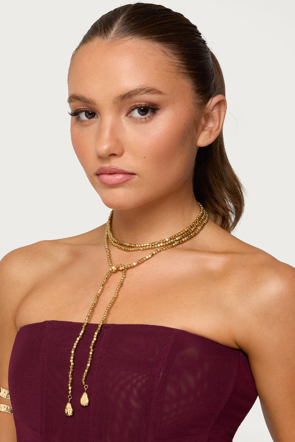 Wrap Around Beaded Necklace