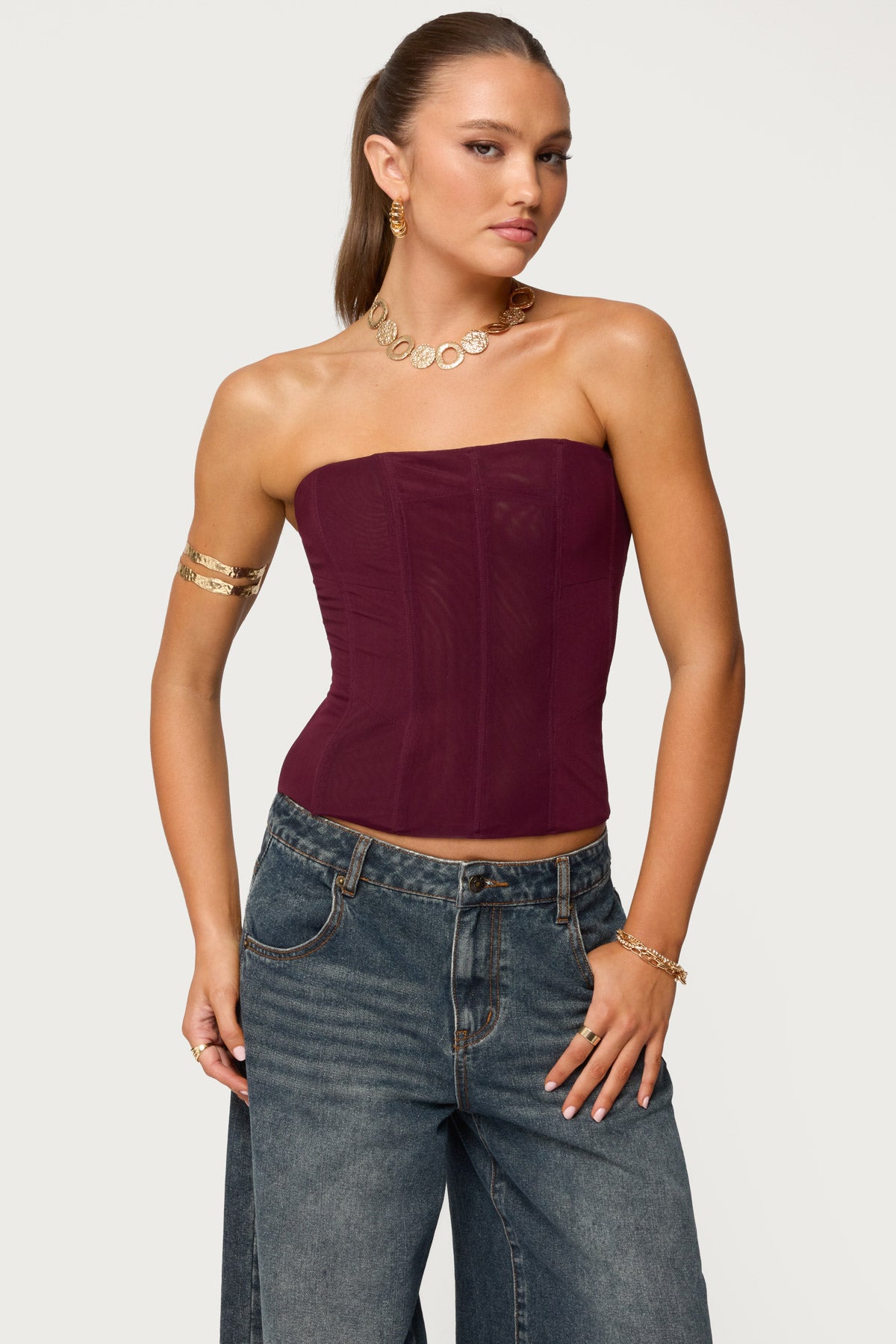 Reed Sheer Mesh Corset