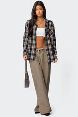 Hudson Tie Belt Low Rise Baggy Jeans