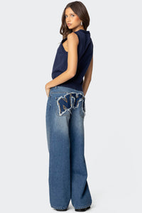 Nyc Washed Low Rise Baggy Jeans