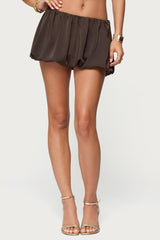 Dorah Satin Effect Bubble Mini Skirt