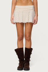 Lulah Plaid Mini Skirt