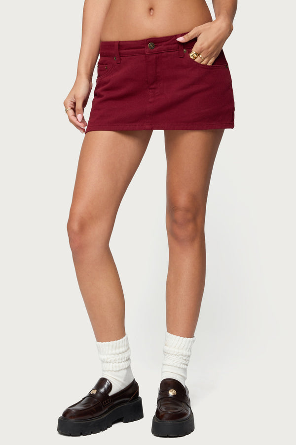 Camelia Denim Mini Skort