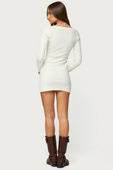 Kaitlyn Long Sleeve Knit Mini Dress