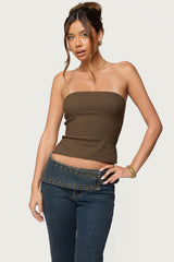 Sade Strapless Side Slit Top
