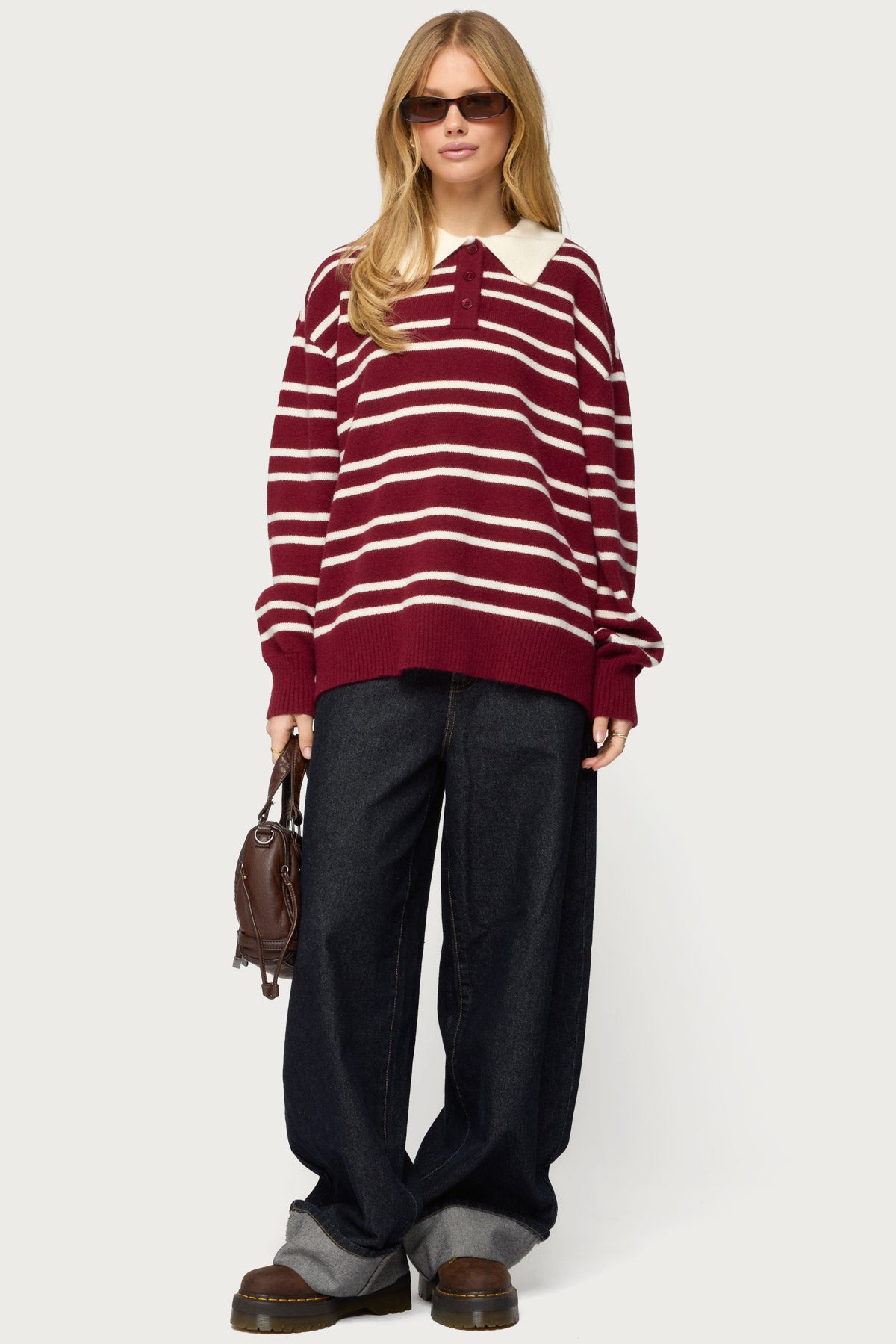 Rilynn Striped Polo Sweater