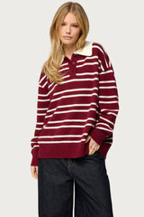 Rilynn Striped Polo Sweater