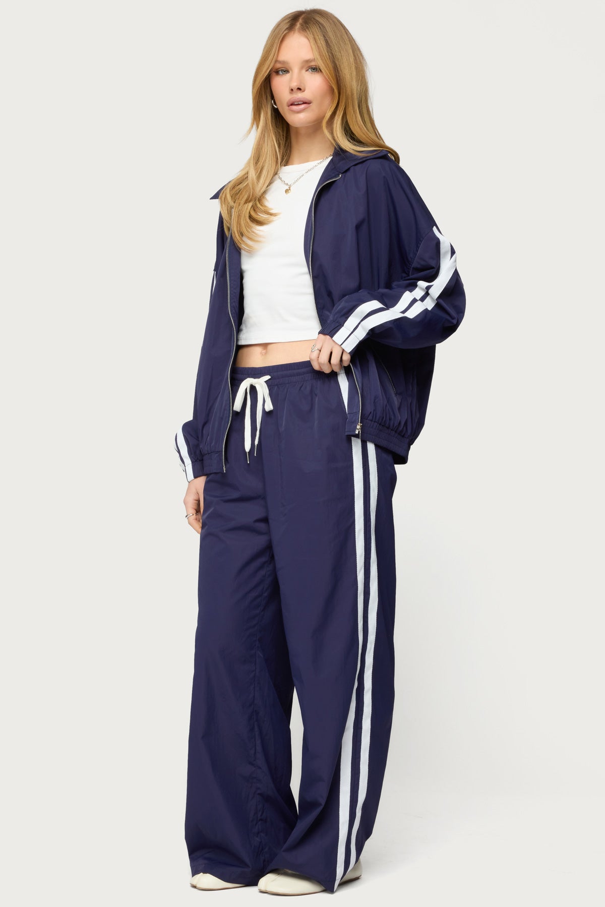 Kieran Stripey Nylon Track Pants