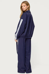 Kieran Stripey Nylon Track Jacket