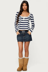 Fatama Denim Mini Skirt