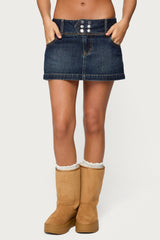 Fatama Denim Mini Skirt
