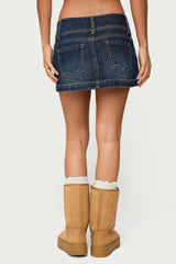 Fatama Denim Mini Skirt