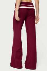 Kaliya Stripey Foldover Knit Pants