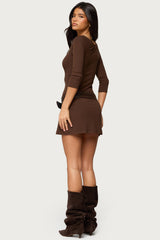 Jadey Boat Neck Mini Dress