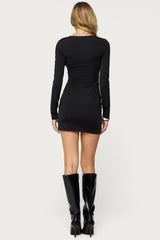 Nairobie Cowl Neck Mini Dress