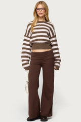 Petite Wide Leg Fold Over Pants