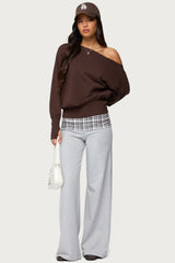 Kimmy Plaid Foldover Waist Pants