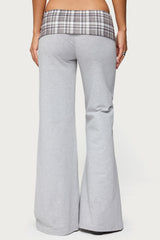 Kimmy Plaid Foldover Waist Pants