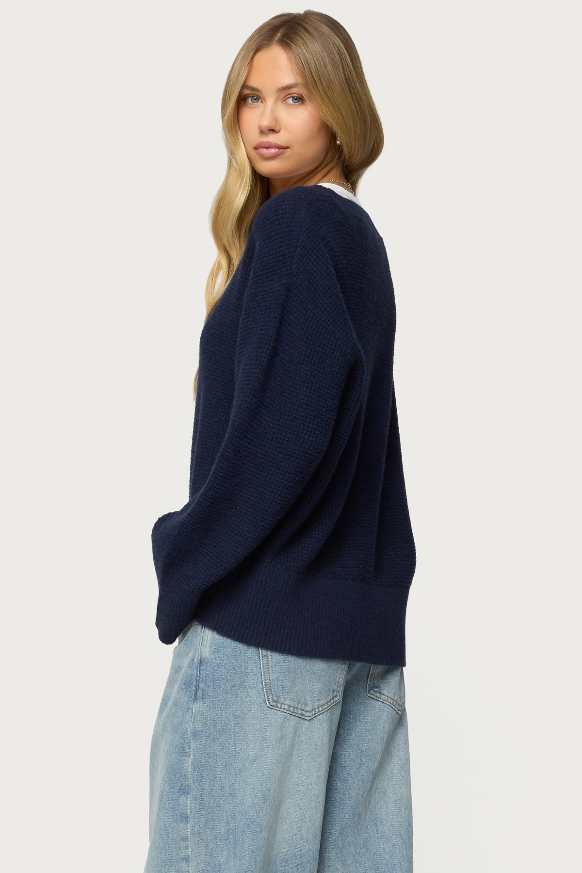 Bluebell Oversized Waffle Knit Sweater