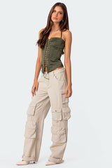 Boyfriend Low Rise Baggy Cargo Jeans