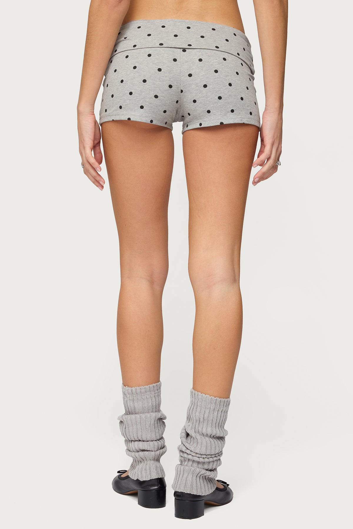 Chelsie Polka Dot Foldover Shorts