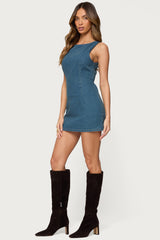 Zurey Stretchy Denim Romper