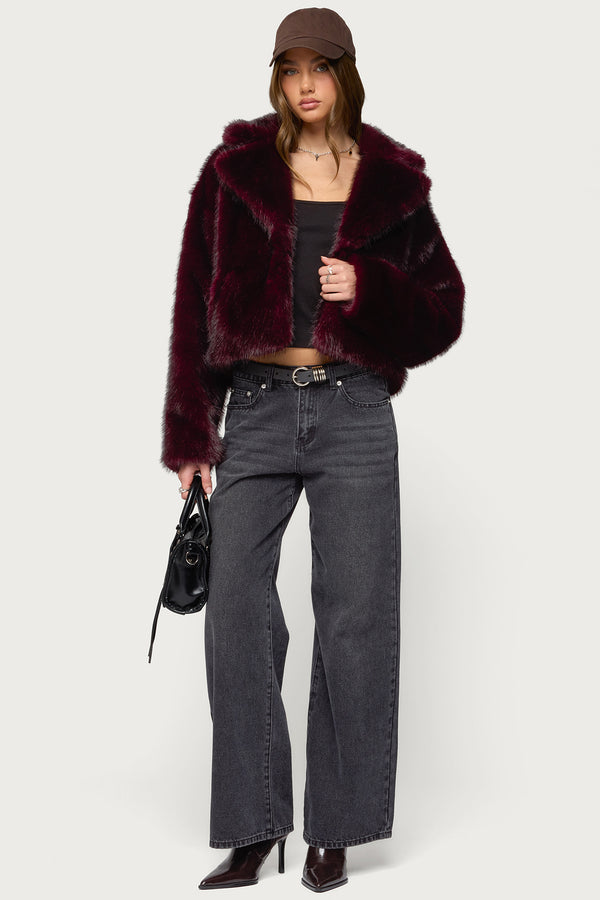 Kamilah Oversized Faux Fur Coat view 2