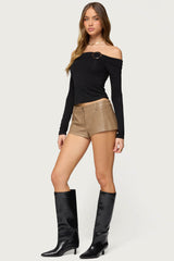 Mazi Foldover Gathered Ring Top