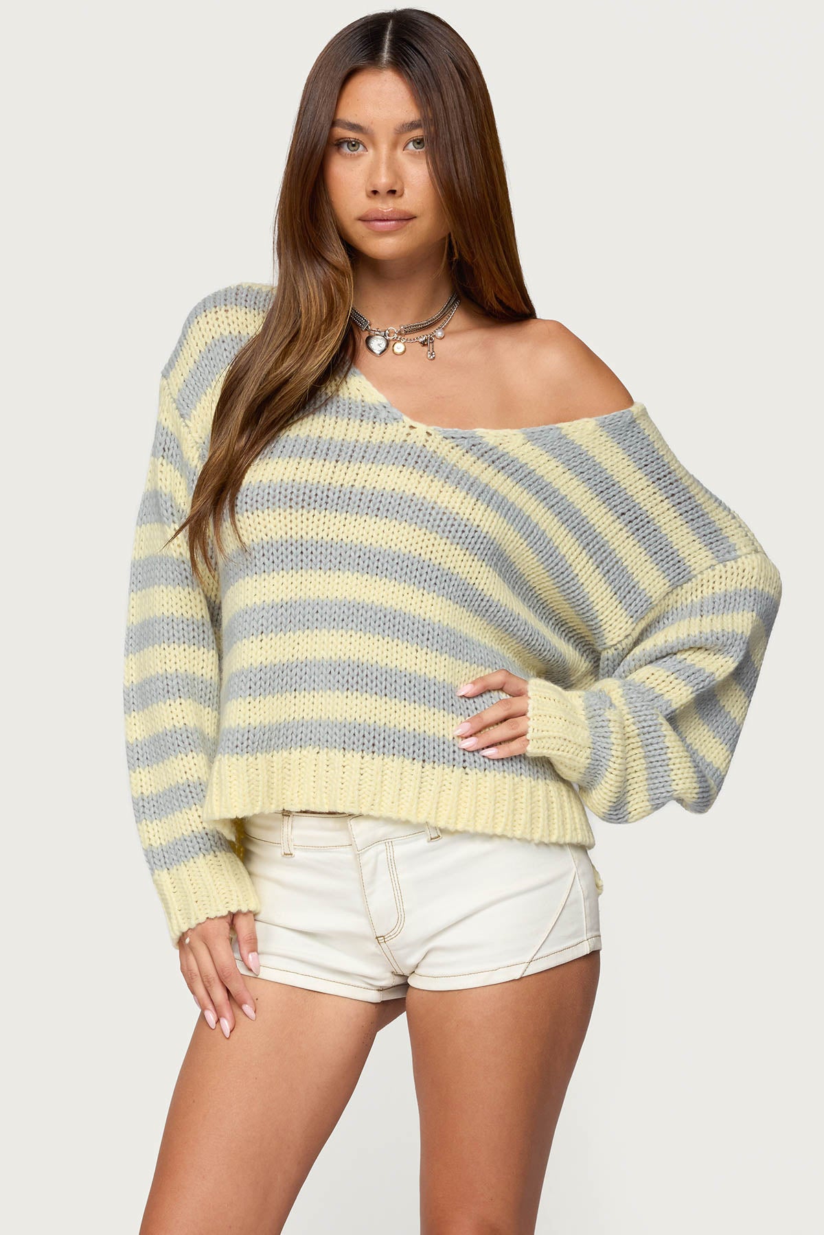 Eugenie Oversized Striped Sweater