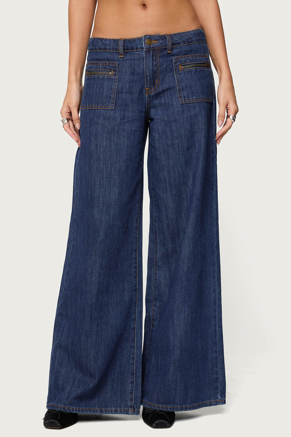 Jimena Low Rise Wide Leg Jeans