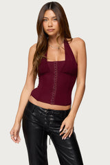 Rosalina Mesh Halter Corset