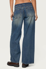 Niah Lace Up Low Rise Baggy Jeans