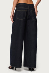 Frida Buttoned Low Rise Baggy Jeans