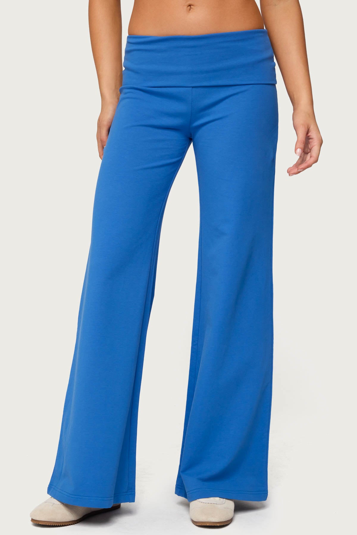 Wide Leg Foldover Pants