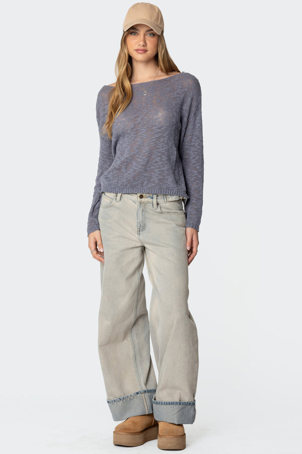 Bri Oversized Boat Neck Sweater