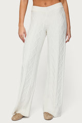 Louise Straight Leg Cable Knit Pants